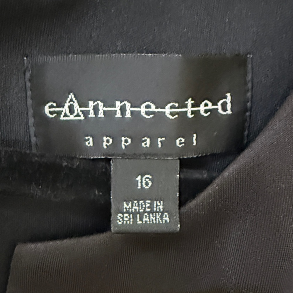 Connected Apparel Black and Brown Zebra Women’s Midi Dress Size 16/XL Stretch - Picture 2 of 8